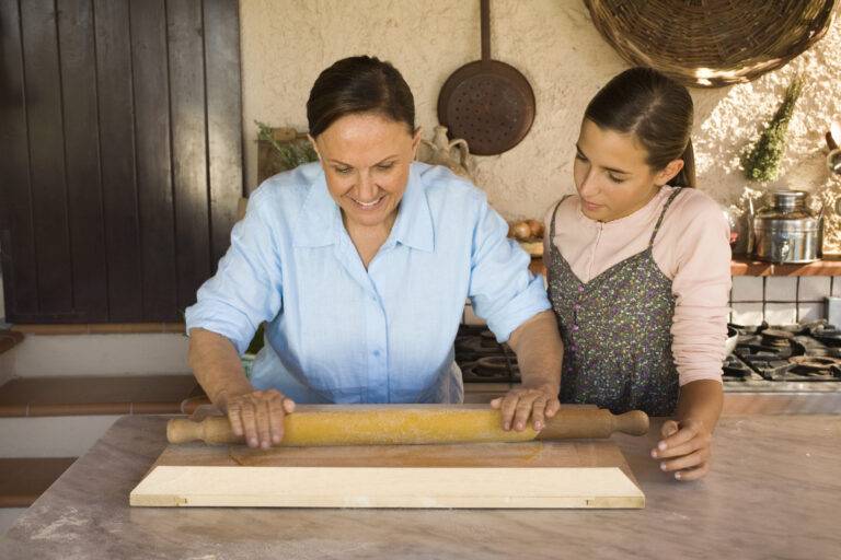 Rolling out dough