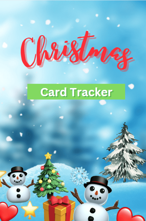 Christmas Card Address Book and Tracker